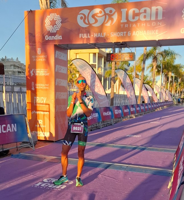 ICAN Gandia 2024 triathlon 9:23 finish